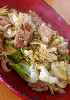 鶏肉と春野菜のバルサミコ酢炒め-レシピのメイン写真