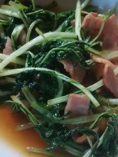 ベーコンと水菜の簡単炒め-レシピのメイン写真