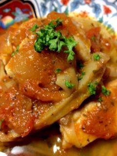 筍煮と鶏肉のトマト煮込み-レシピのメイン写真