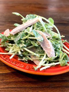 和えるだけ♡魚肉ソと豆苗のたらこマヨ和え-レシピのメイン写真