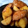 簡単♪新じゃがと手羽先の照り煮♪