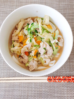 残った野菜で☆レンチン野菜あんかけうどん-レシピのメイン写真