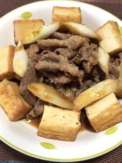 厚揚げと牛肉のピリ辛醤油煮!(^^)!-レシピのメイン写真