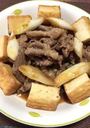 厚揚げと牛肉のピリ辛醤油煮!(^^)!-レシピのメイン写真