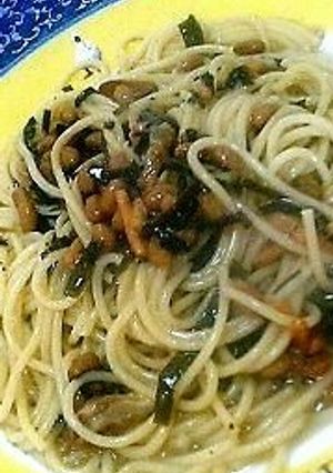 簡単パスタのゆで方・納豆お茶づけパスタ-レシピのメイン写真
