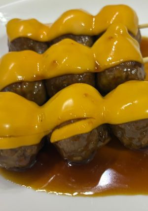 🍺のツマミに最高😃甘辛酢醤油のチーズミートボール-レシピのメイン写真
