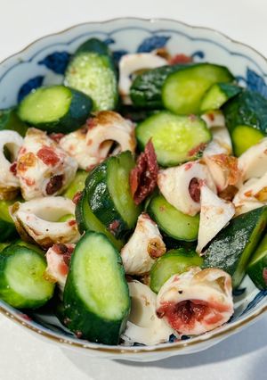 浅漬け胡瓜とちくわの梅肉和え-レシピのメイン写真