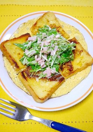 簡単！朝のワンパンフレンチトースト-レシピのメイン写真