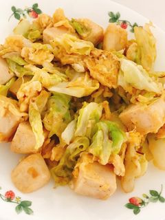 簡単!キャベツと卵と鶏肉の炒め物-レシピのメイン写真