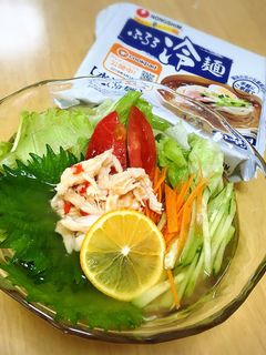アジアン風蒸し鶏のスイチリマヨ冷麺-レシピのメイン写真