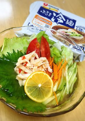アジアン風蒸し鶏のスイチリマヨ冷麺-レシピのメイン写真