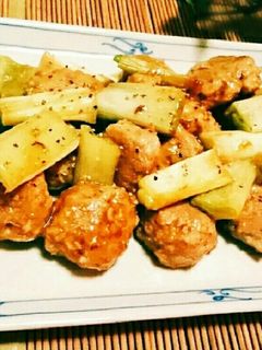 鶏つくねのネギ塩炒め-レシピのメイン写真