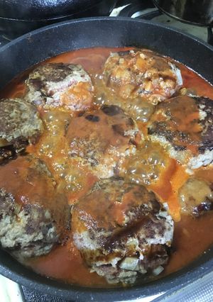 簡単煮込みハンバーグ-レシピのメイン写真
