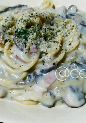 ブラウンマッシュルームのクリームパスタ-レシピのメイン写真