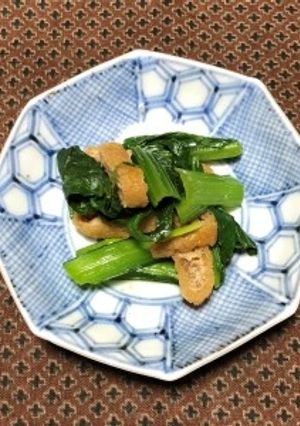 即席・小松菜と油揚げのわさび風味和え-レシピのメイン写真