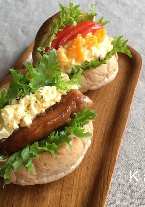 ［照り焼きチキン 卵サラダ サンド］-レシピのメイン写真