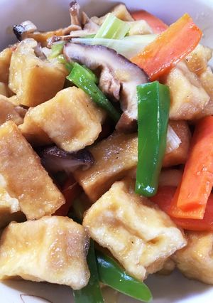 揚げ高野豆腐の煮付け-レシピのメイン写真