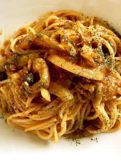 鯖缶のトマトソースパスタ-レシピのメイン写真