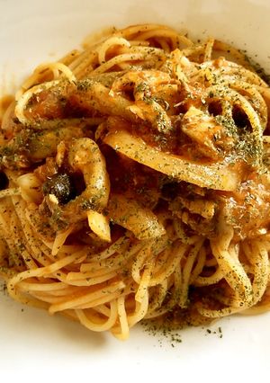 鯖缶のトマトソースパスタ-レシピのメイン写真