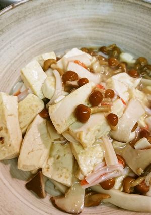 豆腐のナメコ・エリンギあんかけ-レシピのメイン写真