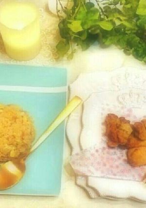 玉子マヨチャーハン&簡単に鶏のから揚げ-レシピのメイン写真