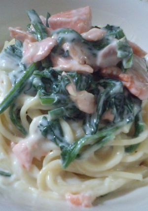 ✿サーモンとほうれん草のクリームパスタ✿-レシピのメイン写真
