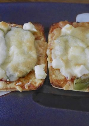 糖質オフ 余った蒸しパンで☆ピザトースト-レシピのメイン写真