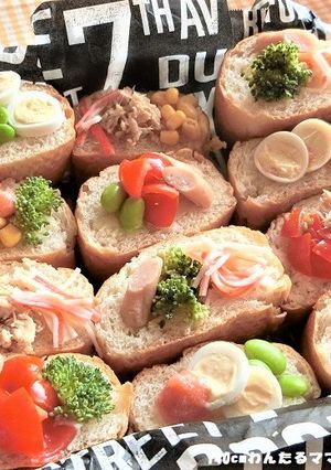 簡単★ポテトサラダのスタッフドバゲット♪-レシピのメイン写真