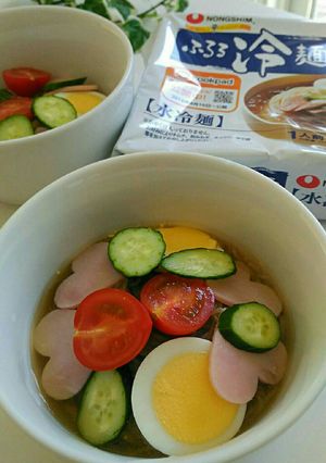 ハートハムのふるる冷麺-レシピのメイン写真