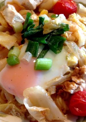 辛ラーメンで好きな材料乗せ麺-レシピのメイン写真