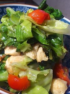 ◆鳥皮と春キャベツの炒め物◆-レシピのメイン写真