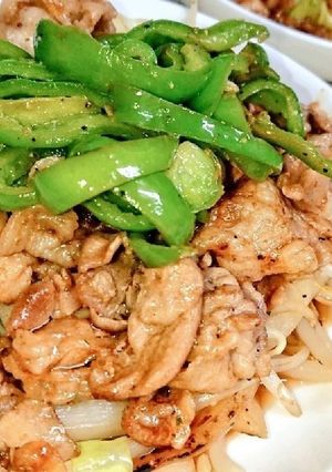 豚肉で疲労回復！豚肉とピーマン炒め-レシピのメイン写真