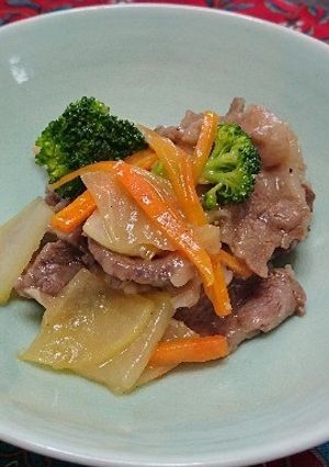 あたた生だしで牛カルビと大根のレモン炒め-レシピのメイン写真