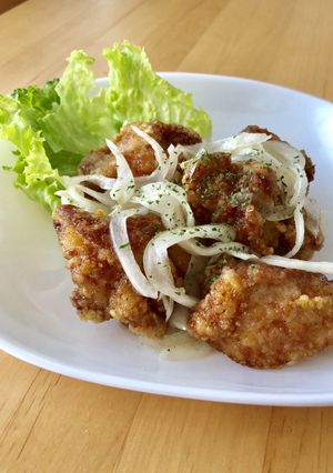 サッパリ病み付き唐揚げの酢玉ねぎマリネ♡-レシピのメイン写真