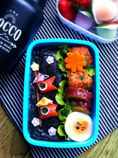 キャラ弁 のせるだけ簡単♡鯉のぼり海苔弁-レシピのメイン写真
