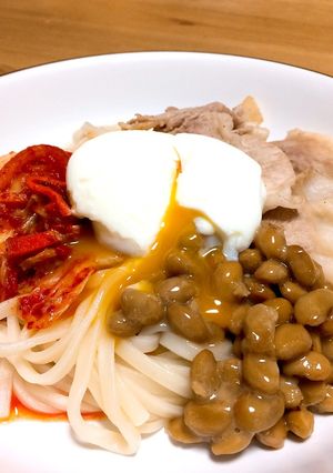豚キム納豆で☆パワーうどん!-レシピのメイン写真