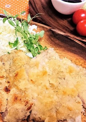 オーブンで楽ちん！【揚げない豚カツ】-レシピのメイン写真