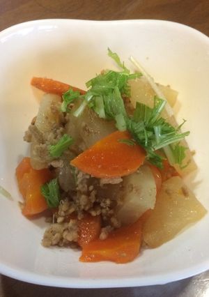 炊飯器で挽肉大根-レシピのメイン写真