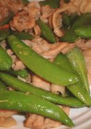 カリッ！コリッ！スナップえんどうと豚肉の炒め物☆-レシピのメイン写真