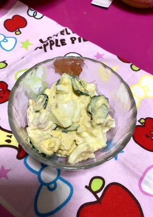 きゅうりとゆで卵のツナマヨサラダ-レシピのメイン写真