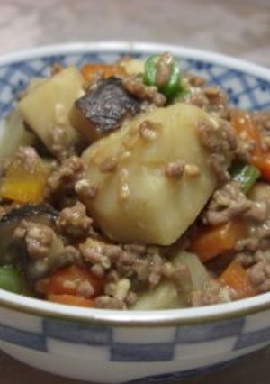 里芋と挽き肉の田舎煮-レシピのメイン写真
