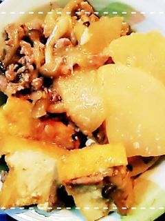 レンジ時短!大根と厚揚げの豚肉みそ炒め-レシピのメイン写真