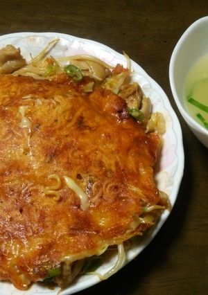 辛ラーメンでチーズチジミ風-レシピのメイン写真