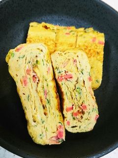 お好み風☆紅しょうがと青のりの玉子焼き-レシピのメイン写真