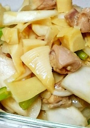筍と鶏肉とカブの中華風酢味噌和え♥簡単☆-レシピのメイン写真