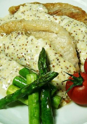 豚ロースソテーのマスタードソース-レシピのメイン写真