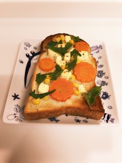 ❁人参と大葉とコーンのトースト❁-レシピのメイン写真