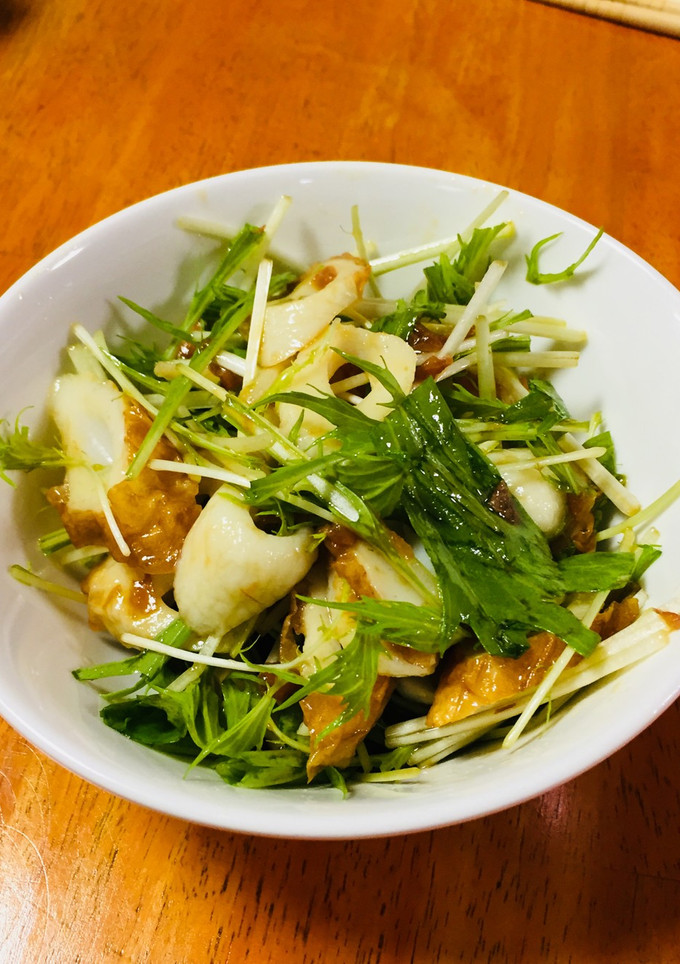 ちくわと水菜の梅肉和え-レシピのメイン写真