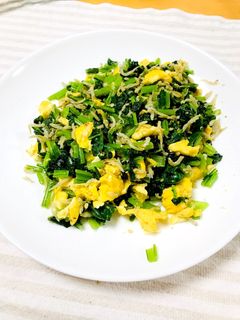 カブの葉とジャコの和風炒め-レシピのメイン写真