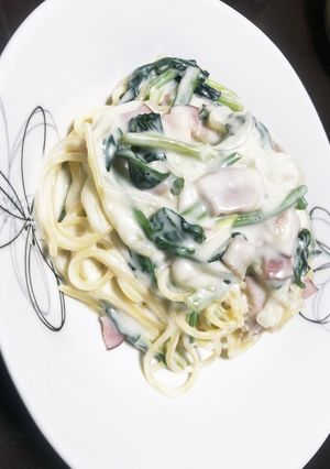 ほうれん草とベーコンのクリームパスタ-レシピのメイン写真
